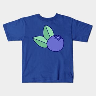 Blueberry with Two Leaves Kids T-Shirt